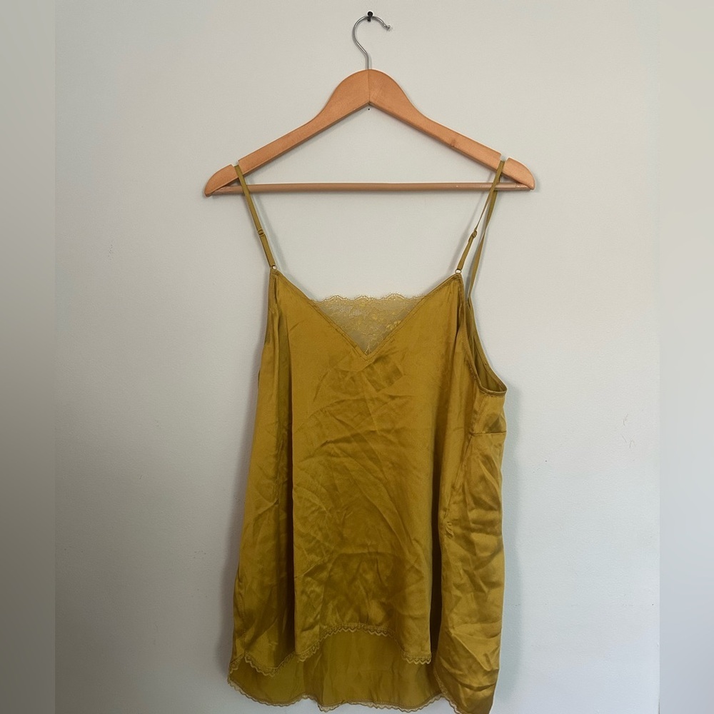 Gold Yellow Silk Anthropologie Camisole top - Picture 3 of 3